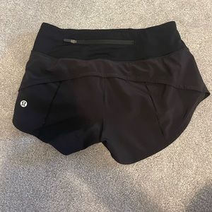Womens Lululemon Speed up shorts 2.5 in black